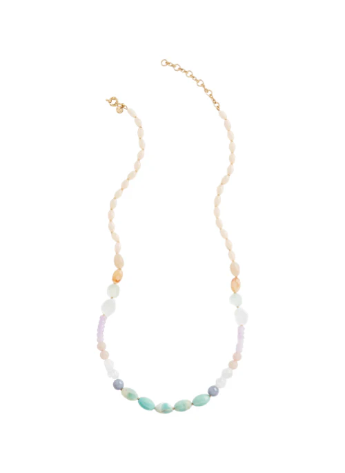 Colorful Beaded Long Necklace - Lositime