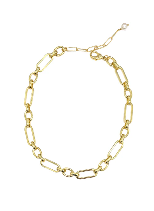 Jasmine Gold Chunky Paperclip Necklaces - Lositime