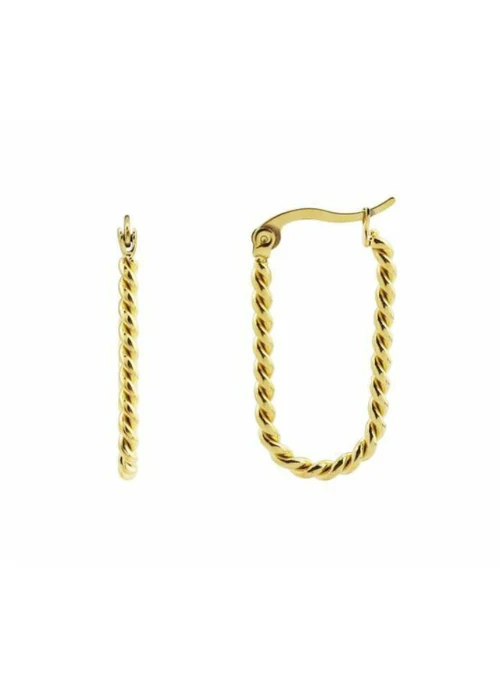 Elle Twisted Hoops in Gold - Lositime