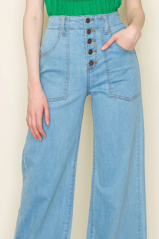 Wide leg, denim pants,  jeans, western - Lositime