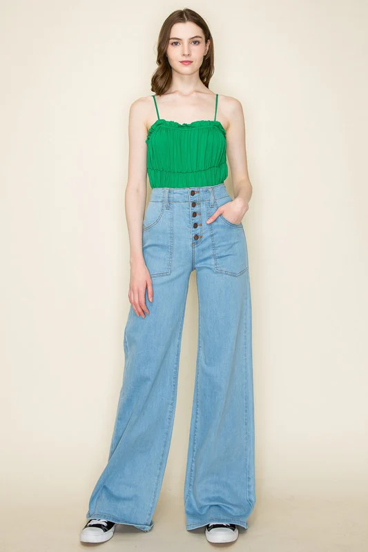 Wide leg, denim pants,  jeans, western - Lositime