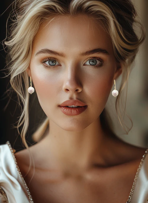 Eden Dainty Pearl Earrings Gold - Lositime