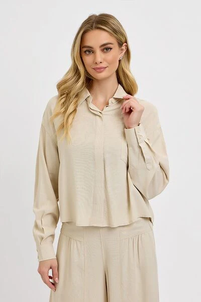 RISEN Button Down Long Sleeve Shirt - Lositime