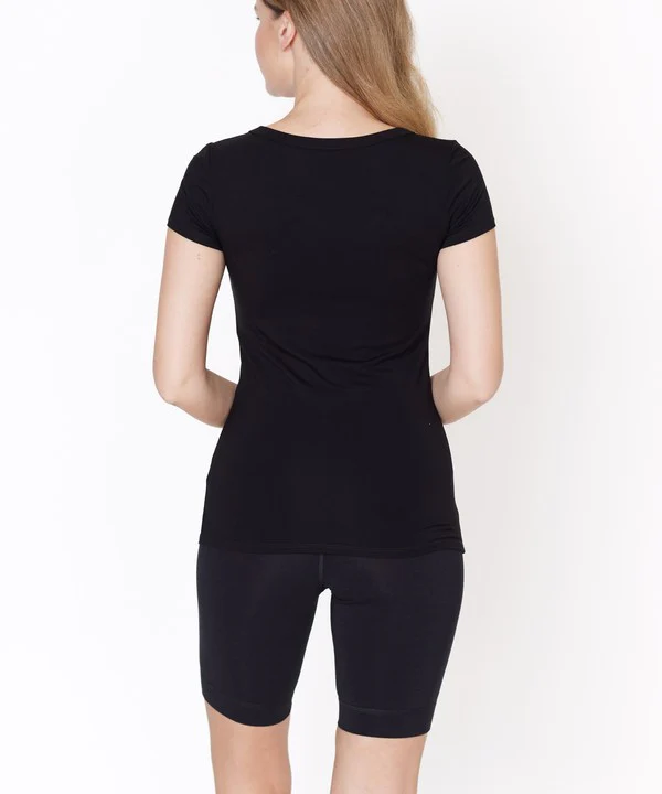 BAMBOO V NECK FITTED TOP - Lositime