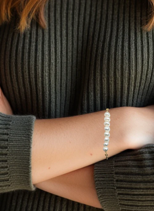 Ella Pearl 6mm Bracelet Silver - Lositime