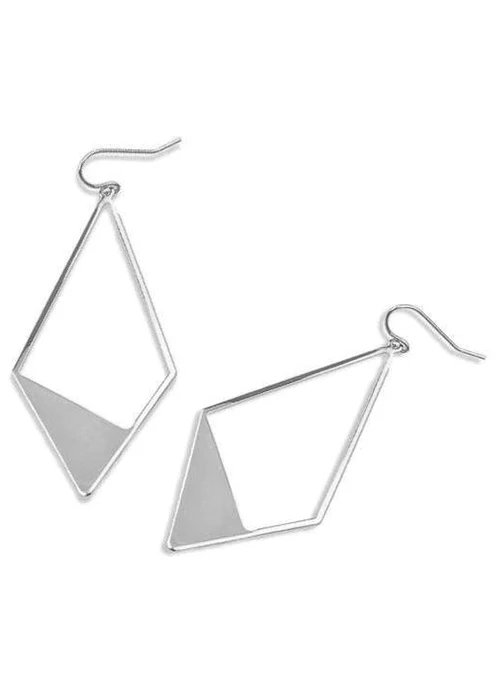 Charlee Silver Triangle Earrings - Lositime