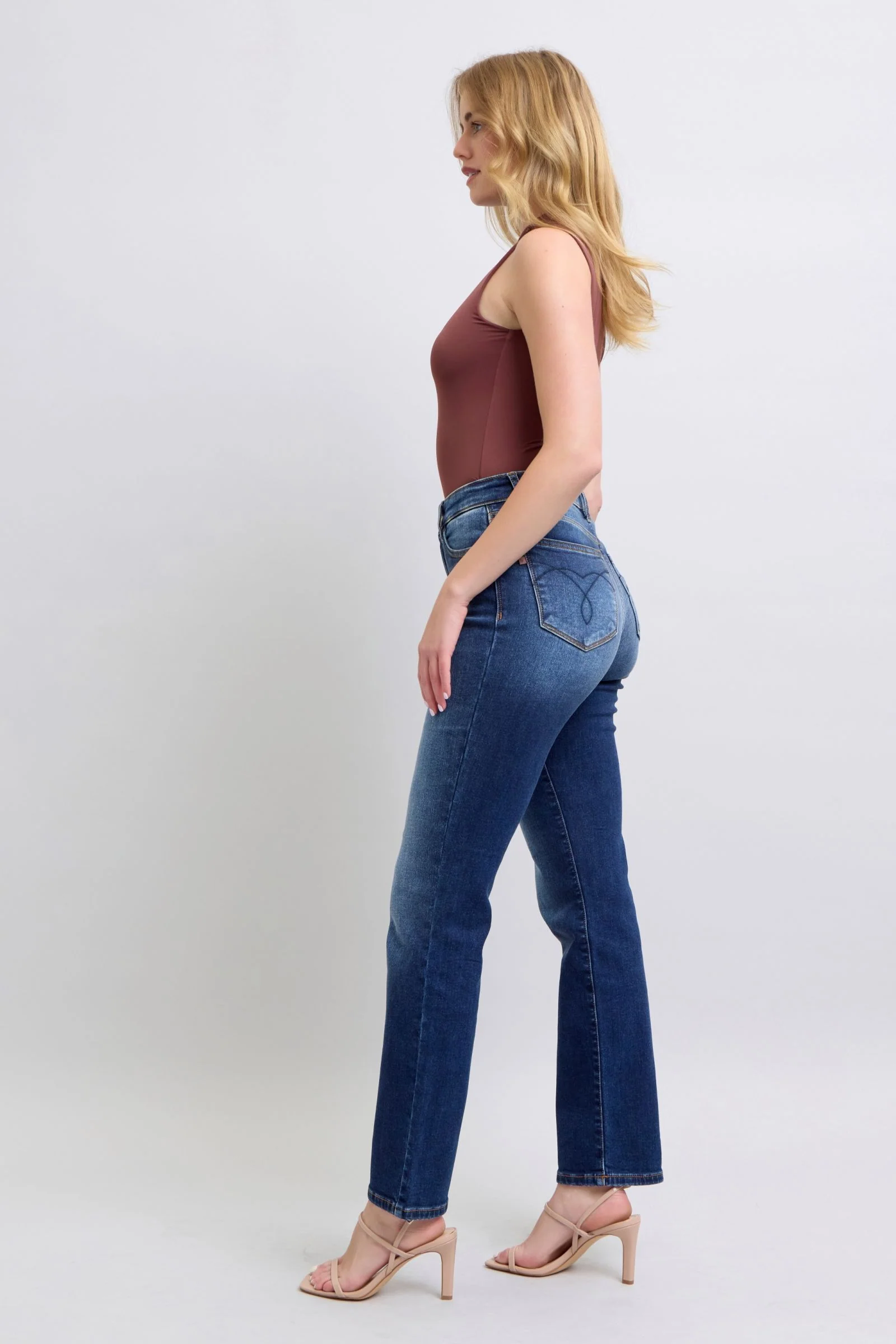 Judy Blue Full Size Washed Straight Leg Jeans with Pockets - Lositime