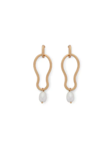 Pearl Drop Earrings Gold - Lositime