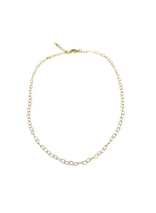 Tiny Hearts link Necklace in Gold - Lositime