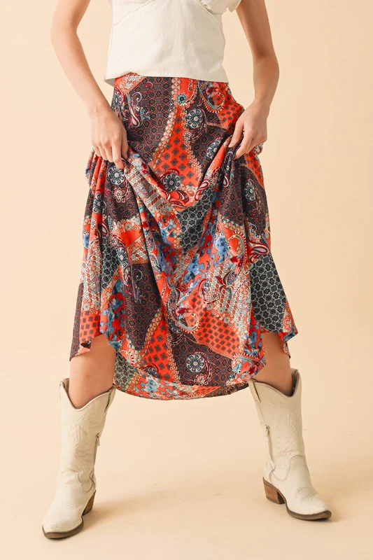 Aemi + Co Printed Maxi Skirt - Lositime