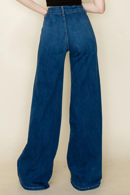 Wide leg, denim pants,  jeans, western - Lositime