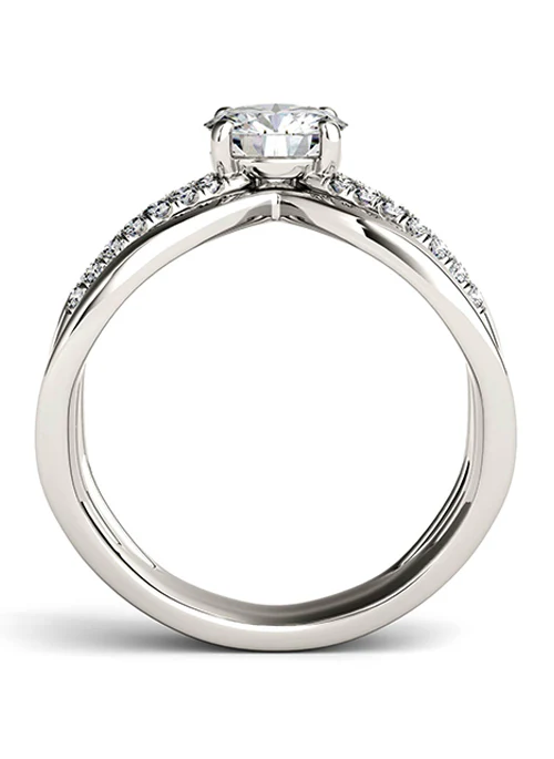 Forever Brilliant Moissanite 0.97ct Fashion Ring in Sterling Silver - Lositime