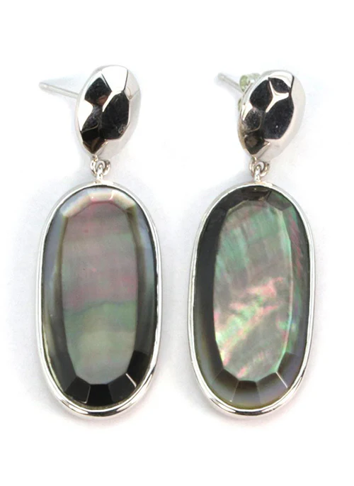 Elle Abalone Sterling Silver Earrings - Lositime