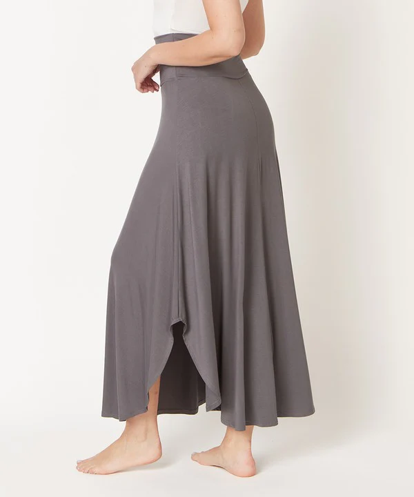 BAMBOO BAND WAIST MAXI SKIRT - Lositime
