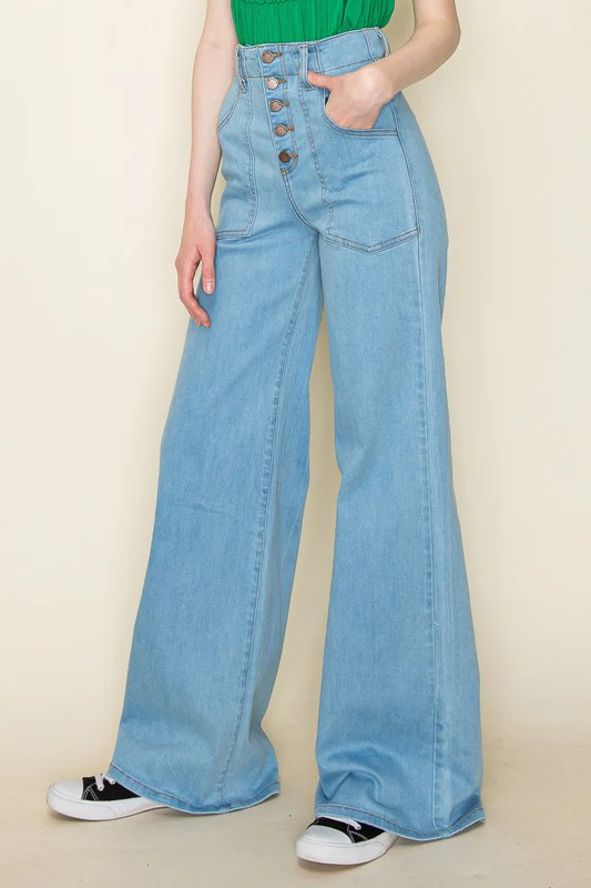 Wide leg, denim pants,  jeans, western - Lositime